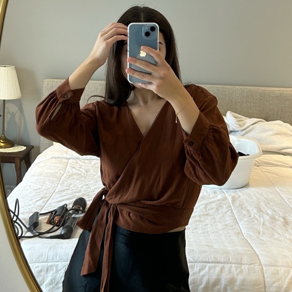 Frank and Oak Wrap Top - Picture 1 of 3